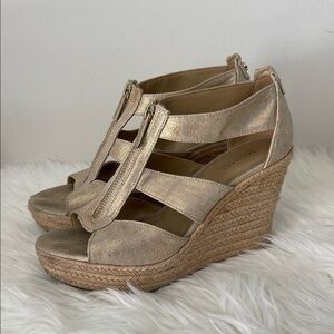 Gold Wedge Sandals